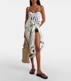 Tory Burch Printed cotton and silk beach cover-up
