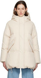 MM6 Maison Margiela Off-White Hooded Down Puffer Jacket