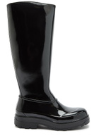 Kassl Editions X Tretorn Tijntje Glossed Rubber Wellington Boots Black