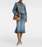 McQueen T-Bar leather shoulder bag
