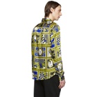 Versus Green and Multicolor Heritage Border Print Shirt