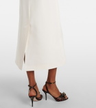 Valentino Crepe Couture floral-appliqué midi dress
