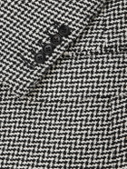 TOM FORD - Sequin-Detailed Houndstooth Wool-Blend Suit Jacket - Black