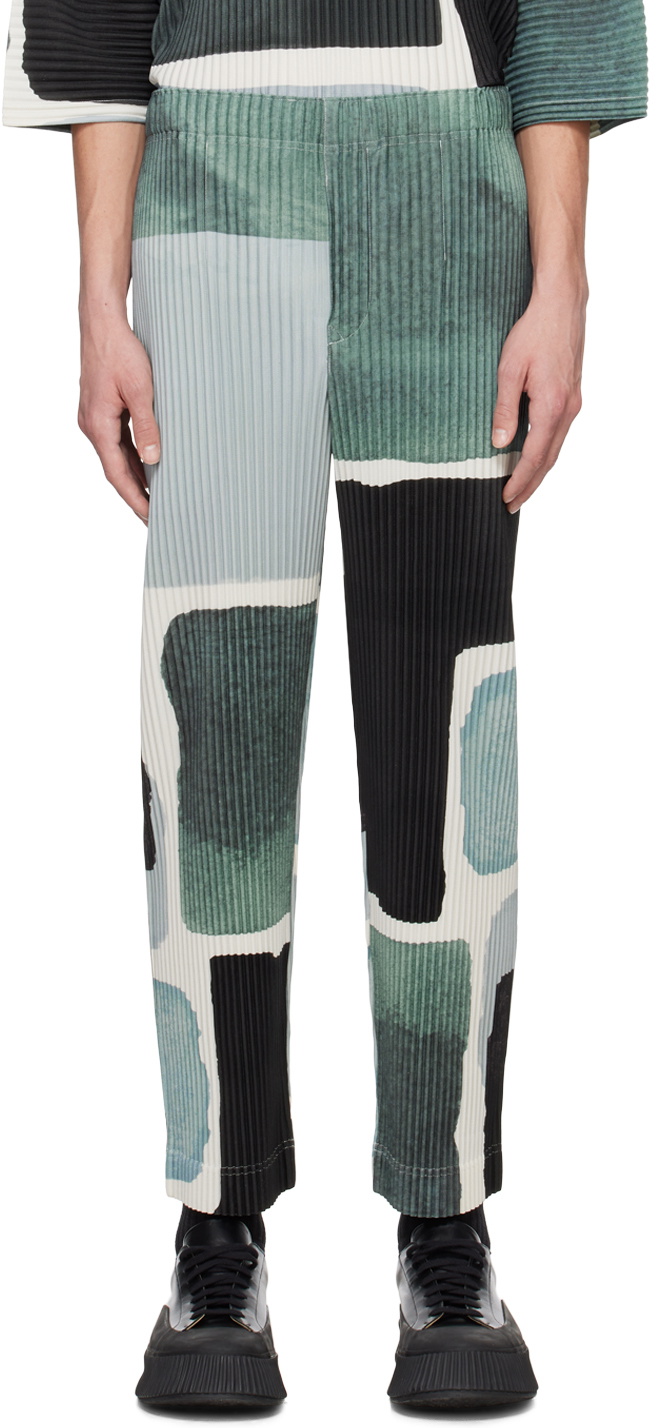 HOMME PLISSÉ ISSEY MIYAKE Gray & Black Landscape Trousers