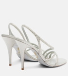 Rene Caovilla Crystal-embellished satin sandals