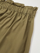 Moncler Genius - 2 Moncler 1952 Straight-Leg Pleated Cotton-Poplin Shorts - Brown
