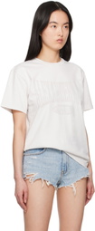 alexanderwang.t Off-White Distressed Logo T-shirt
