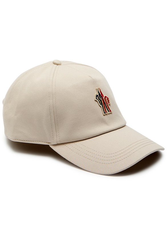 Photo: Moncler Grenoble Day-namic Logo-embroidered Cotton cap - Cream - One Size