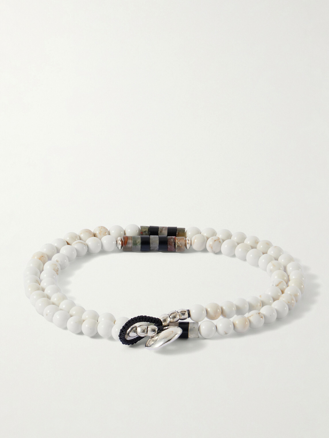 Mikia - Sterling Silver Magnesite Bracelet - White