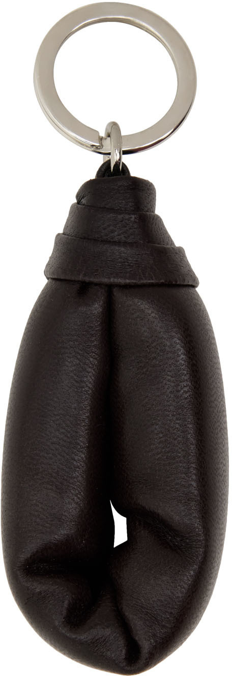 Lemaire Brown Leather Wadded Key Holder Lemaire