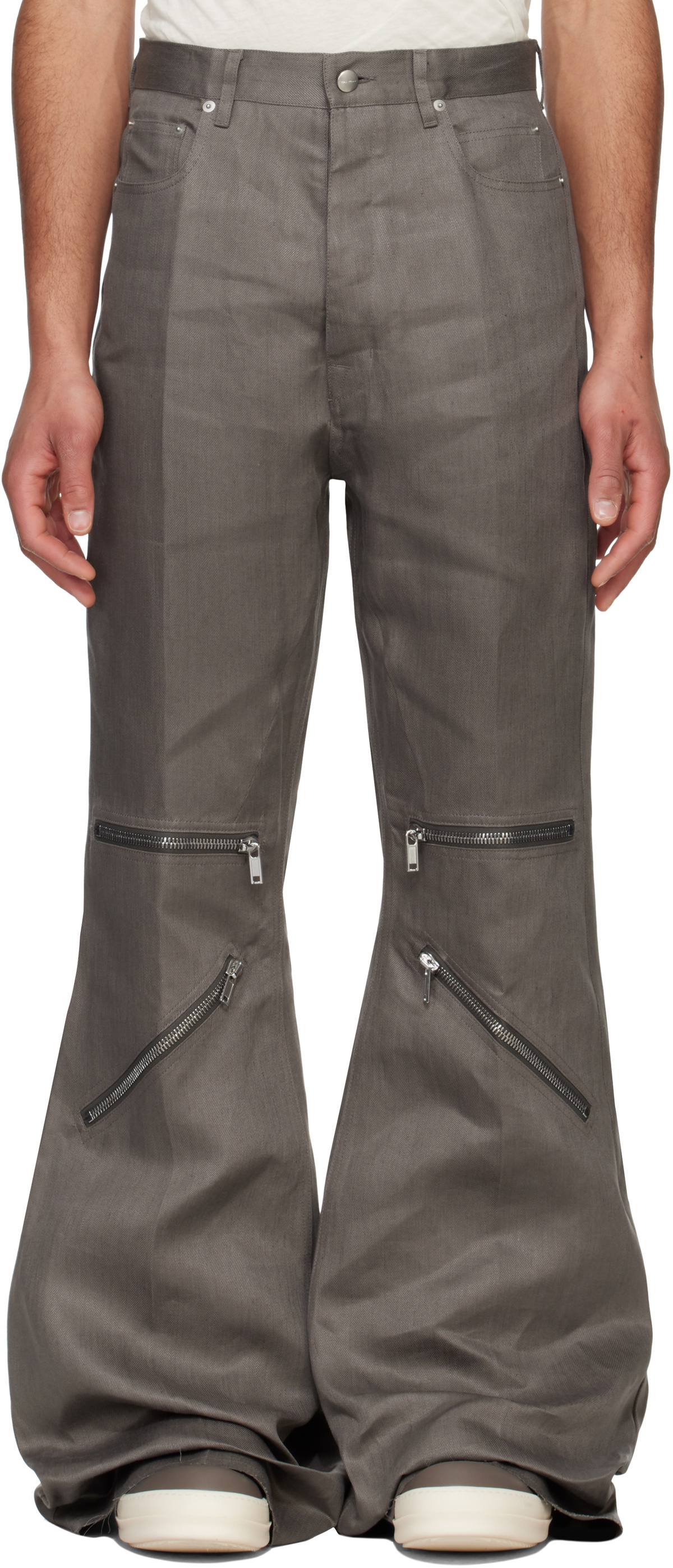 Rick Owens Gray Hollywood Bolan Cargo Pants Rick Owens