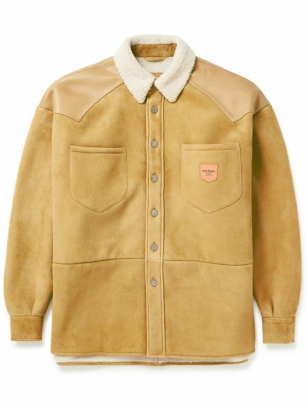 Photo: Acne Studios - Lurt Shearling-Trimmed Suede Jacket - Unknown