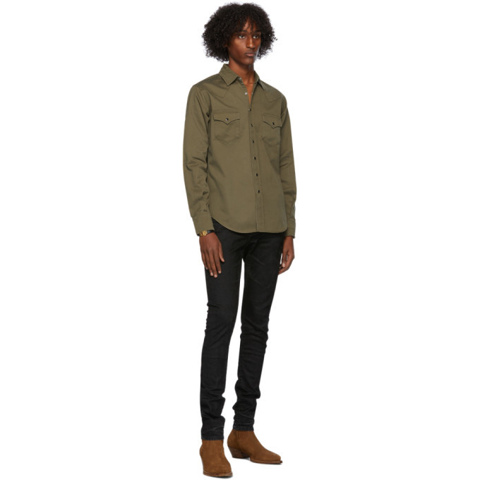 khaki western shirt