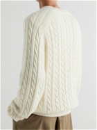 The Row - Domas Cable-Knit Cashmere Sweater - Neutrals