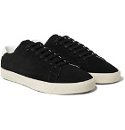 Saint Laurent - SL/06 Court Classic Leather-Trimmed Suede Sneakers - Men - Black