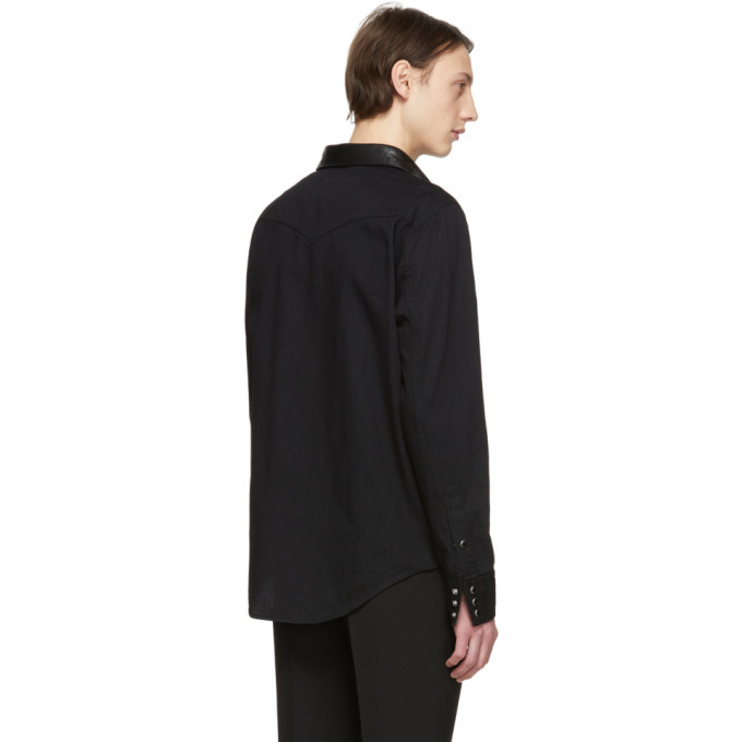 Saint Laurent Black Denim Classic Western Shirt Saint Laurent