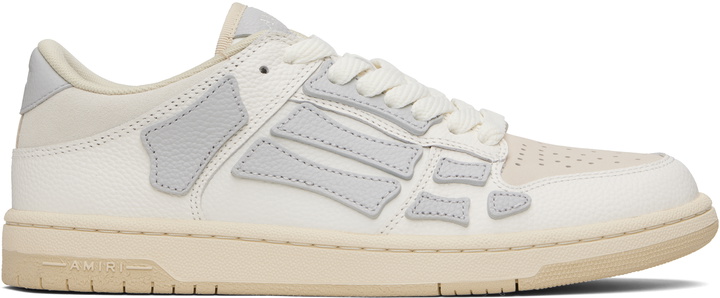 Photo: AMIRI White & Gray Skel Top Low Sneakers