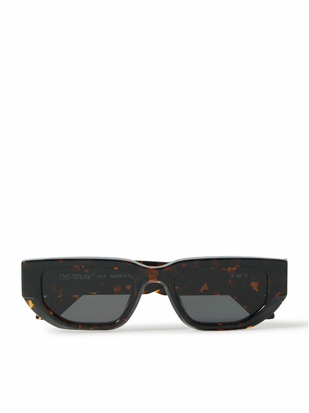 Photo: Off-White - Greeley Square-Frame Tortoiseshell Acetate Sunglasses