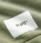 WTAPS - Academy Appliquéd Logo-Print Fleece-Back Cotton-Blend Jersey Sweatshirt - Green
