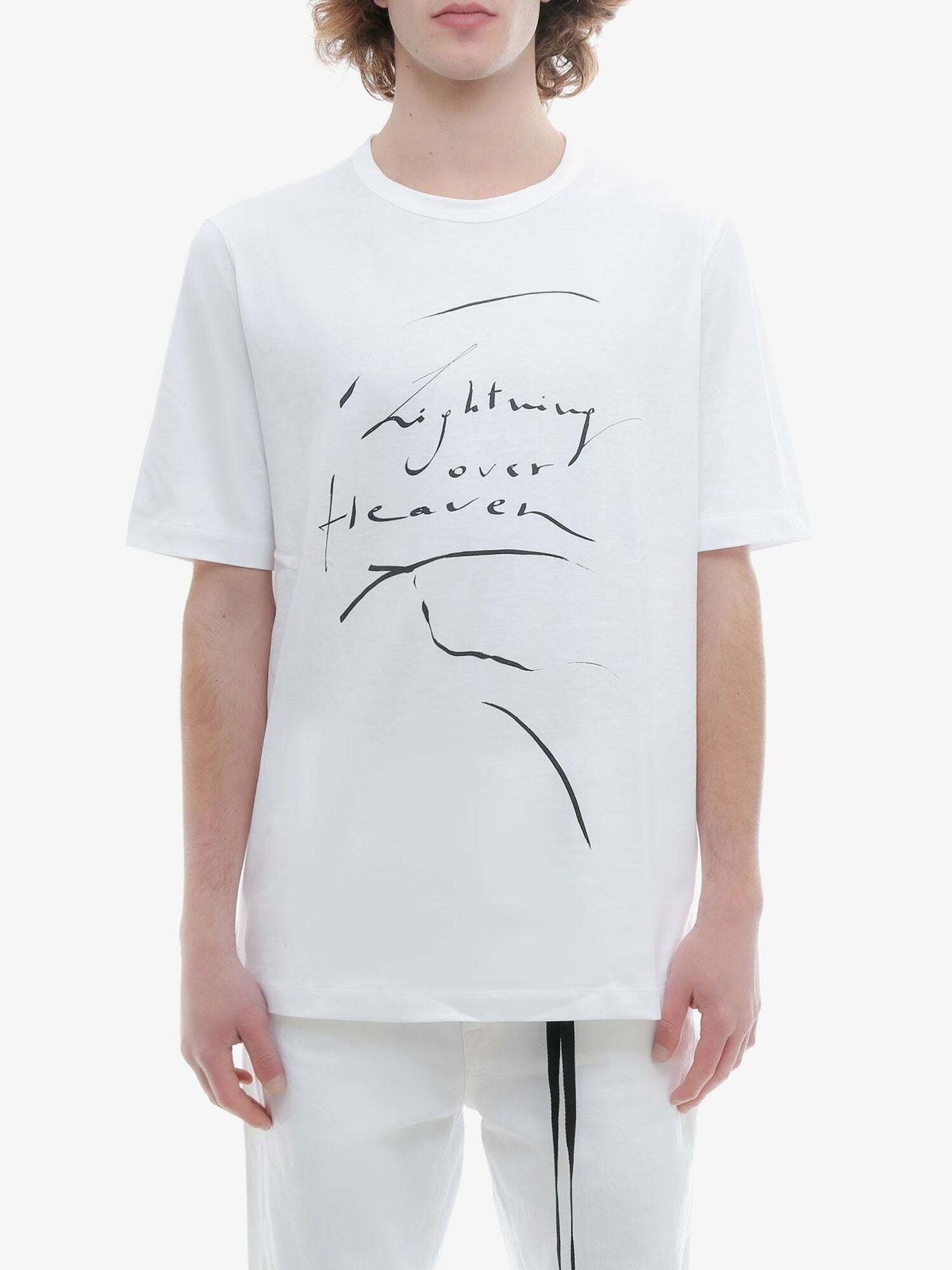 Ann Demeulemeester T Shirt White Mens Ann Demeulemeester