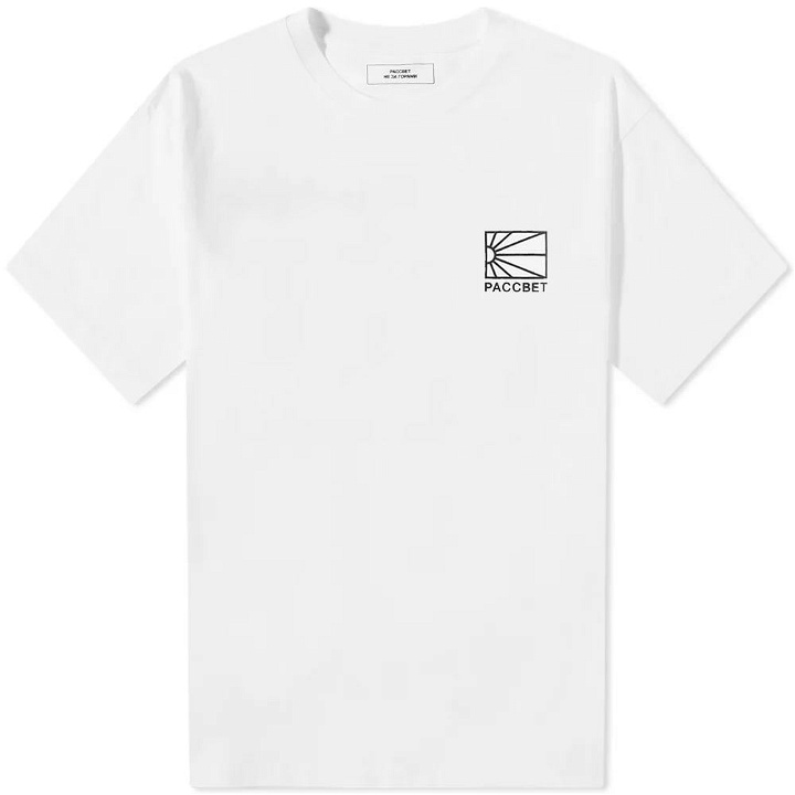 Photo: PACCBET Men's Small Sun Logo T-Shirt in White