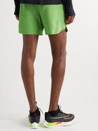 Nike Running - Stride Straight-Leg Mesh-Panelled Dri-FIT Ripstop Shorts - Green