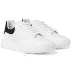 Alexander McQueen - Exaggerated-Sole Suede-Trimmed Leather Sneakers - White