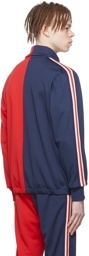 Palm Angels Navy & Red Polyester Sweatshirt