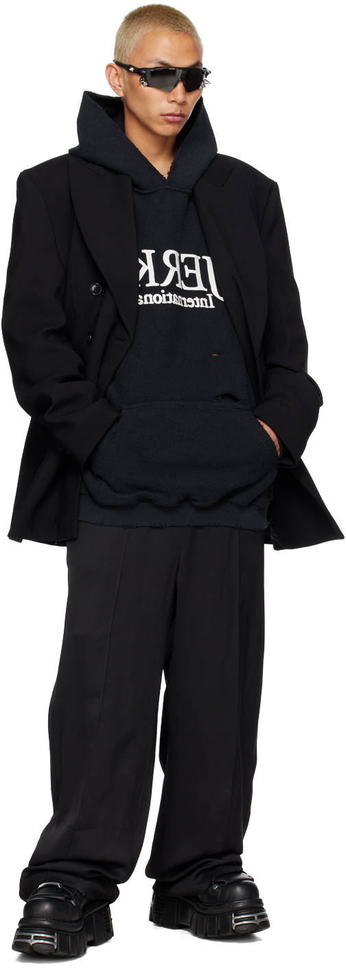 VETEMENTS: Black Bonded Hoodie