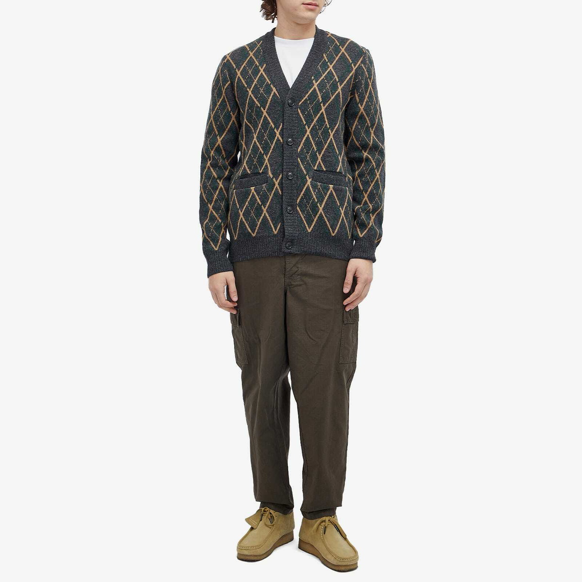 Barbour Men's Ferguson Knitted Cardigan in Black Marl