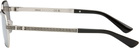 Versace Silver Greca Flow Sunglasses