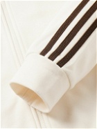 adidas Consortium - Wales Bonner Striped Logo-Embroidered Cotton-Blend Jersey Track Jacket - Neutrals