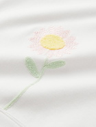 Thom Browne - Embroidered Cotton-Jersey T-Shirt - White