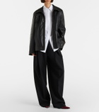 Sportmax Oversized leather jacket