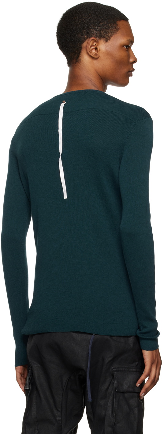 Label Under Construction Blue Ribbed Sweater