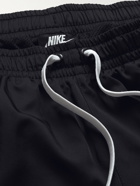 Nike - Flow Wide-Leg Logo-Embroidered Shell Drawstring Shorts - Black