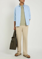 Raith Helio Pleated Straight-leg Woven Trousers Beige