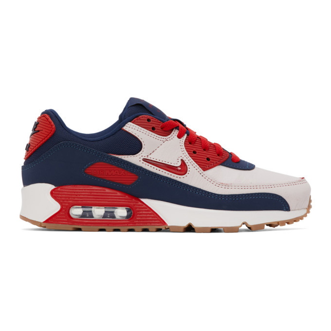 Photo: Nike Navy and Red Air Max 90 Sneakers