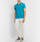 Vilebrequin - Palatin Contrast-Tipped Cotton-Piqué Polo Shirt - Men - Blue