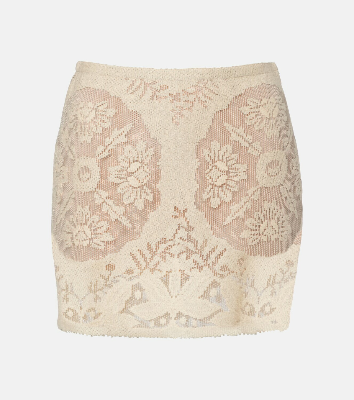 Valentino Floral cotton-blend miniskirt
