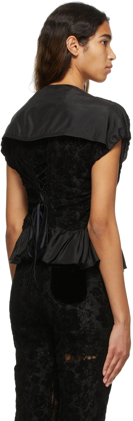 Renli Su Black Nylon Shirt