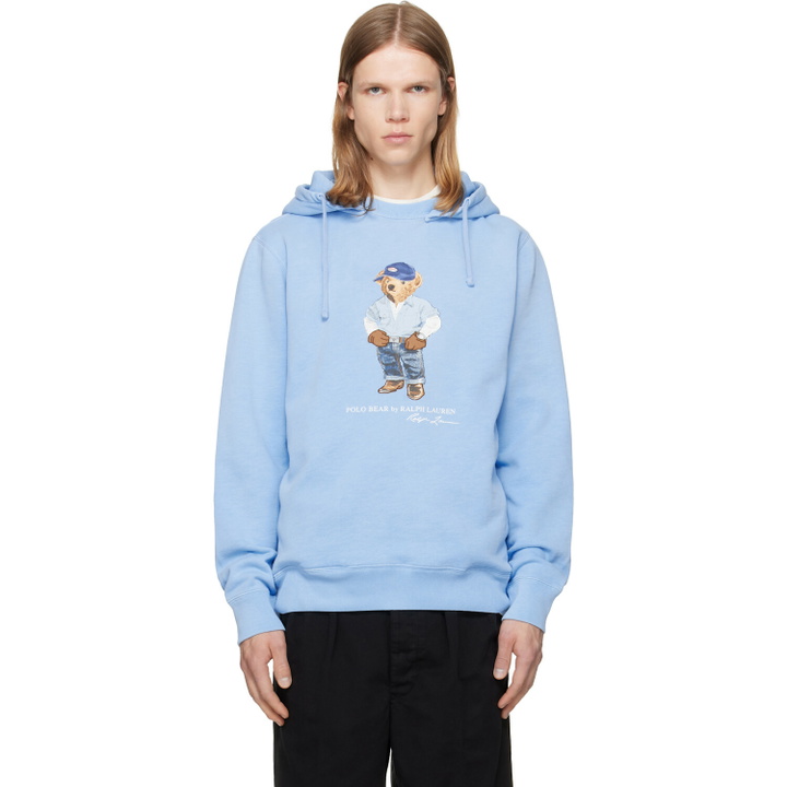 Photo: Polo Ralph Lauren Blue Polo Bear Fleece Hoodie