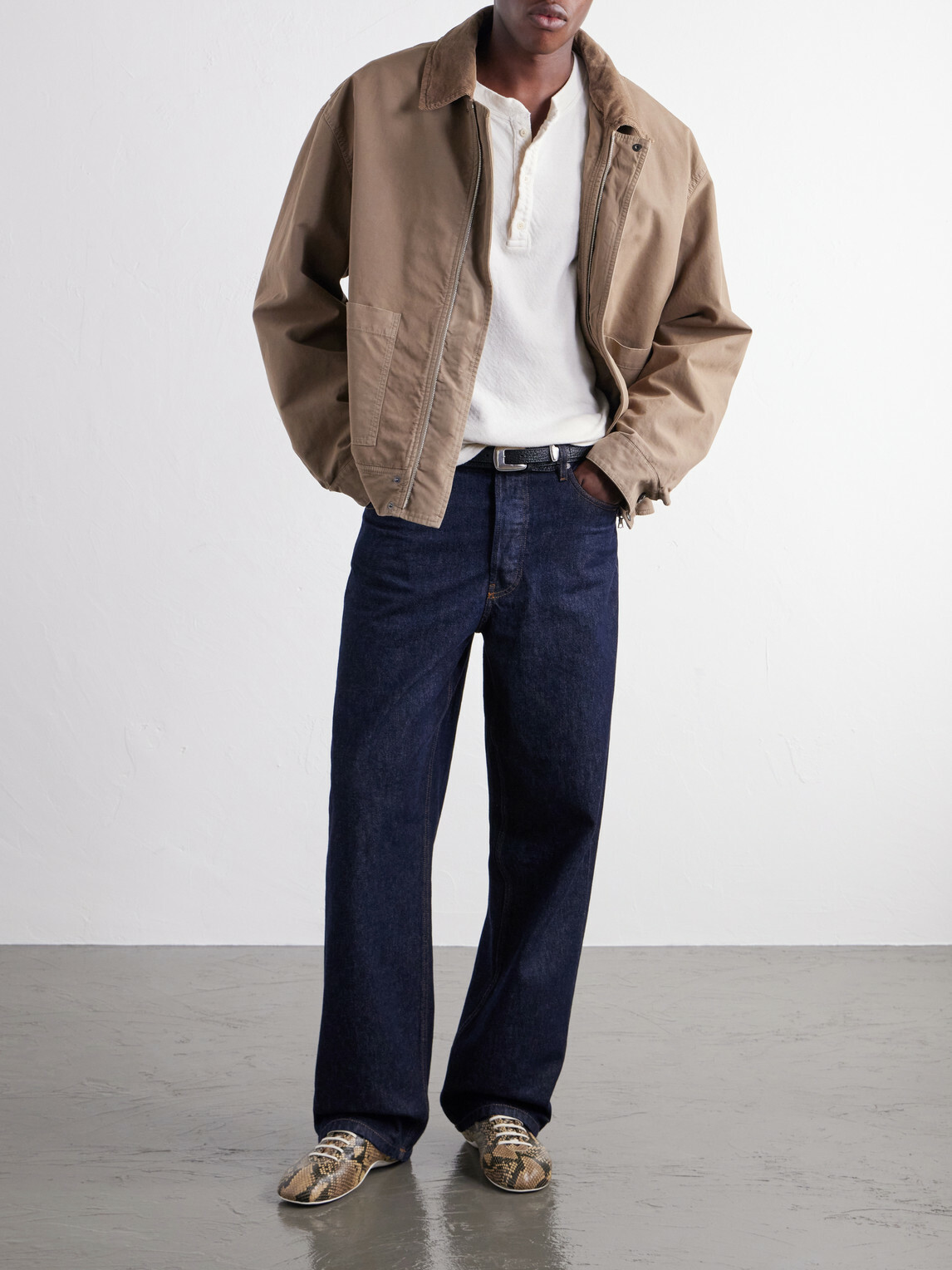 Les Tien - Garment-Dyed Ribbed Cotton-Jersey T-Shirt - Neutrals