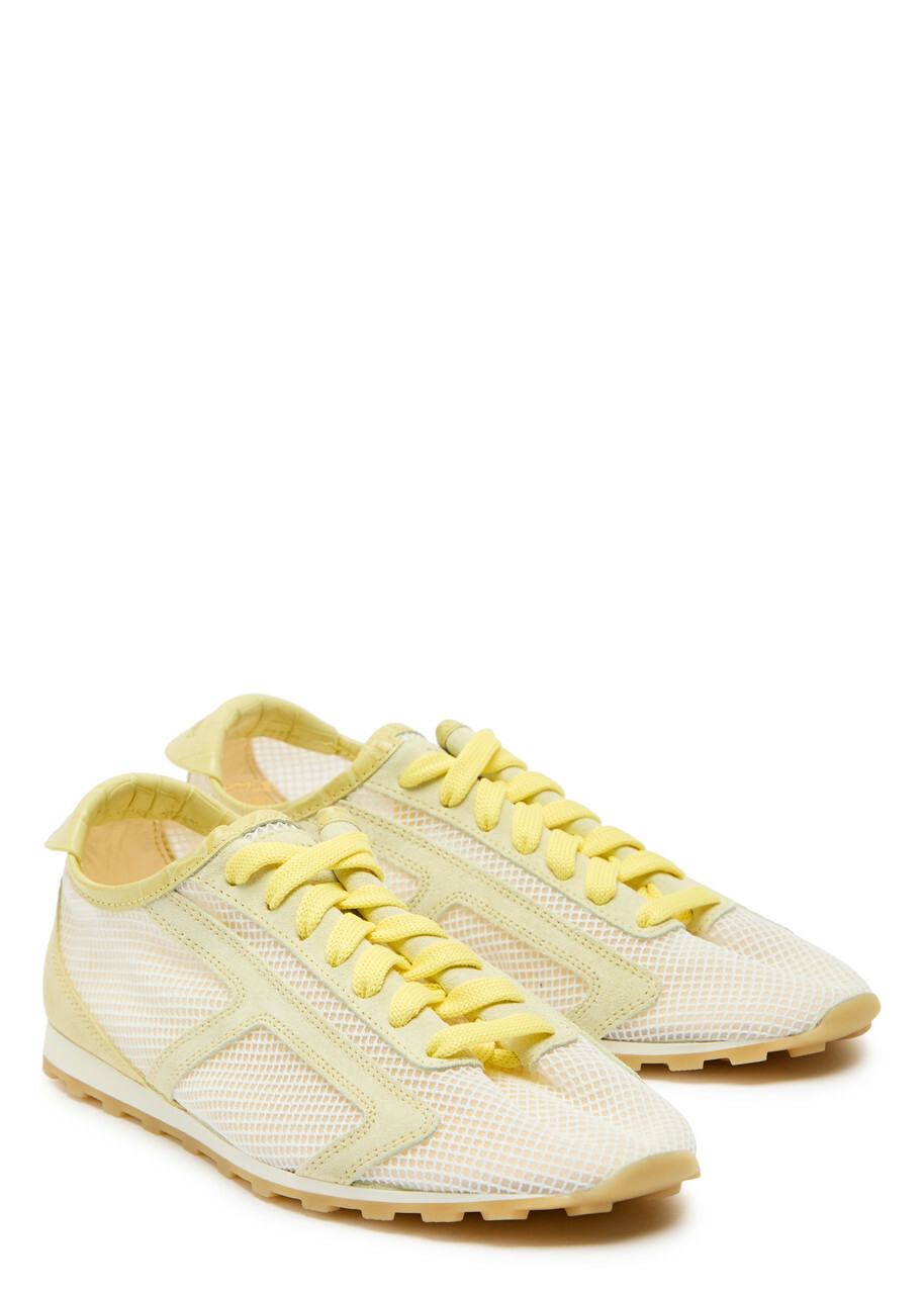 Jacquemus Les Tennis Panelled Mesh Sneakers Yellow