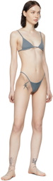 DU CIEL SSENSE Exclusive Grey Classis Bikini Top