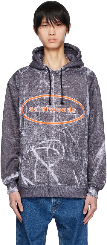 Photo: Saintwoods Gray Embroidered Hoodie