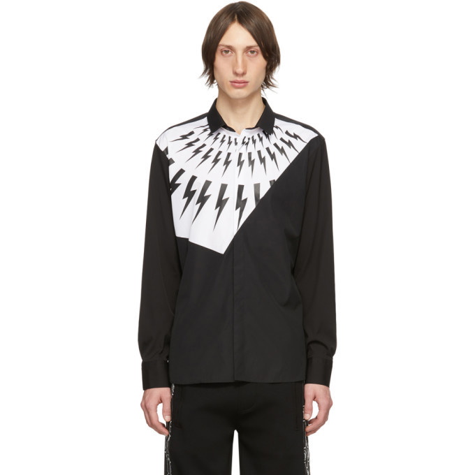 Photo: Neil Barrett Black and White Modernist Thunderbolt Shirt