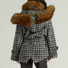 KNWLS Women's BABY Parka Jacket in Houndstooth