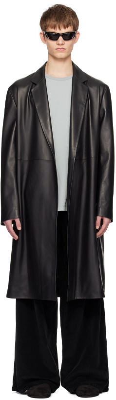 Photo: The Row Black Babil Leather Coat