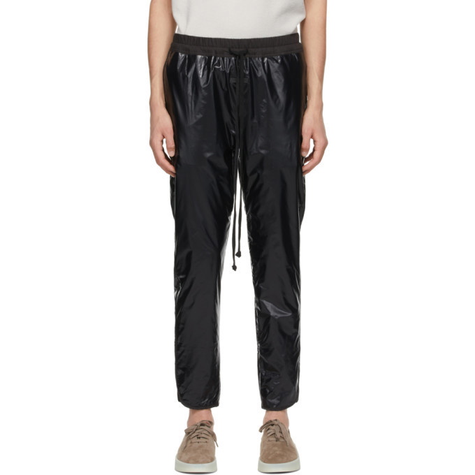 Photo: Fear of God Black Satin Lounge Pants